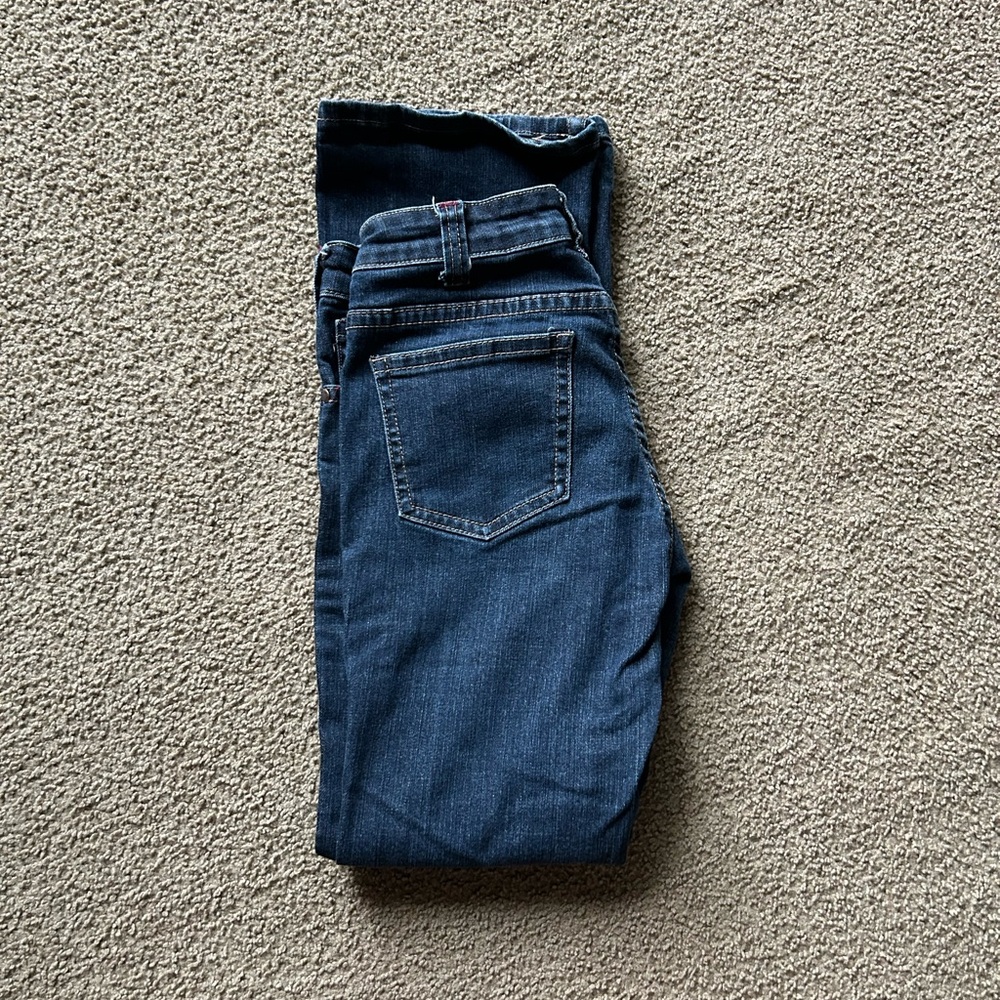 Cowgirl Tuff Dark Blue Jeans with Red Accent